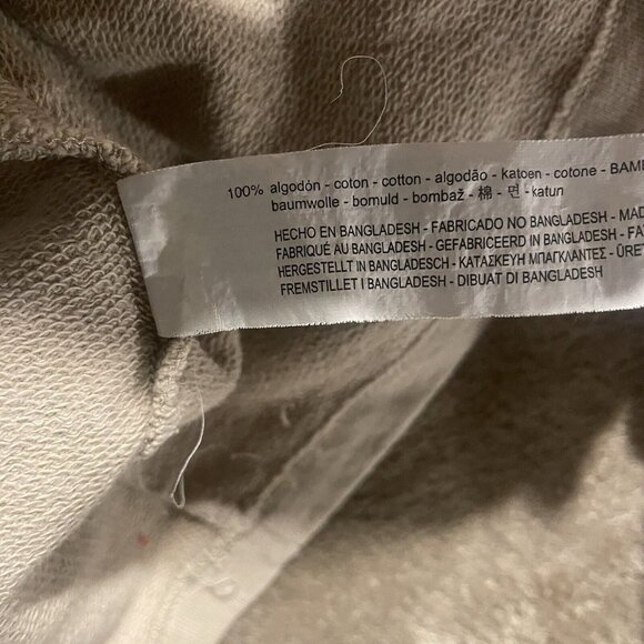 Zara Trafuluc Shirt Women's Size Medium Loose Fit Minimilist Cream Tan Long Slv - Picture 4 of 7